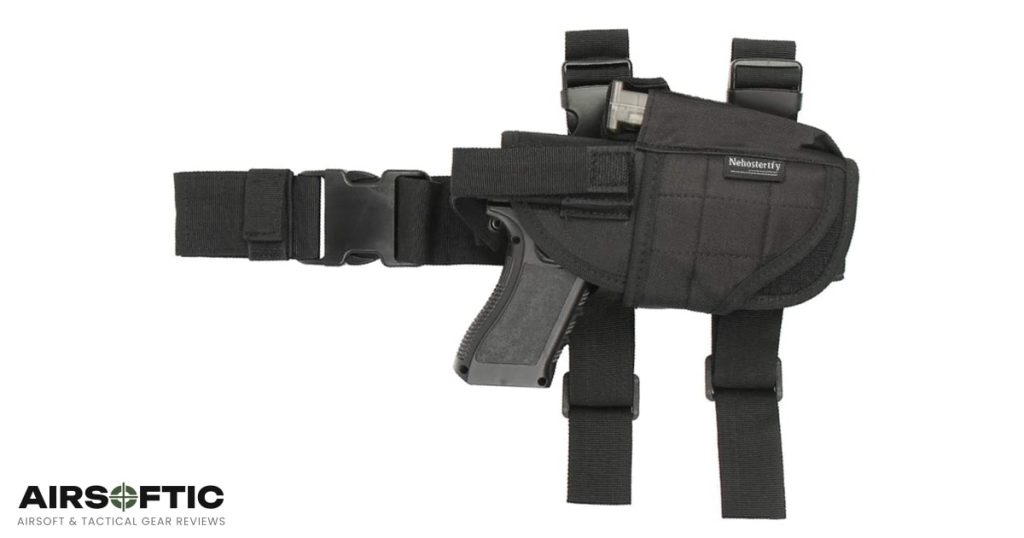 Drop leg holster for airsoft pistol